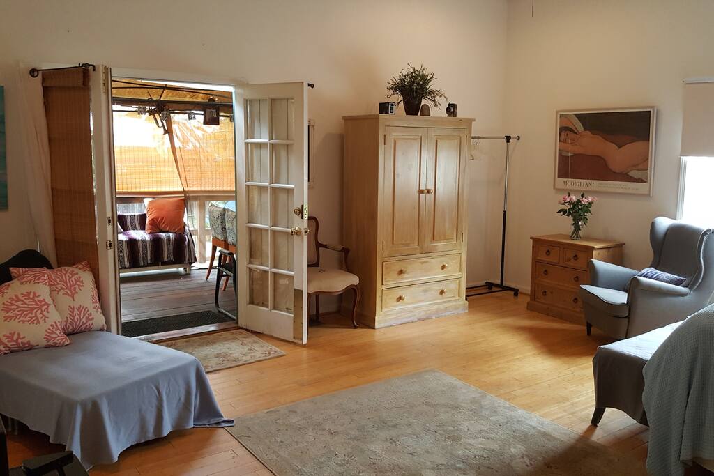 French doors leading to deck
