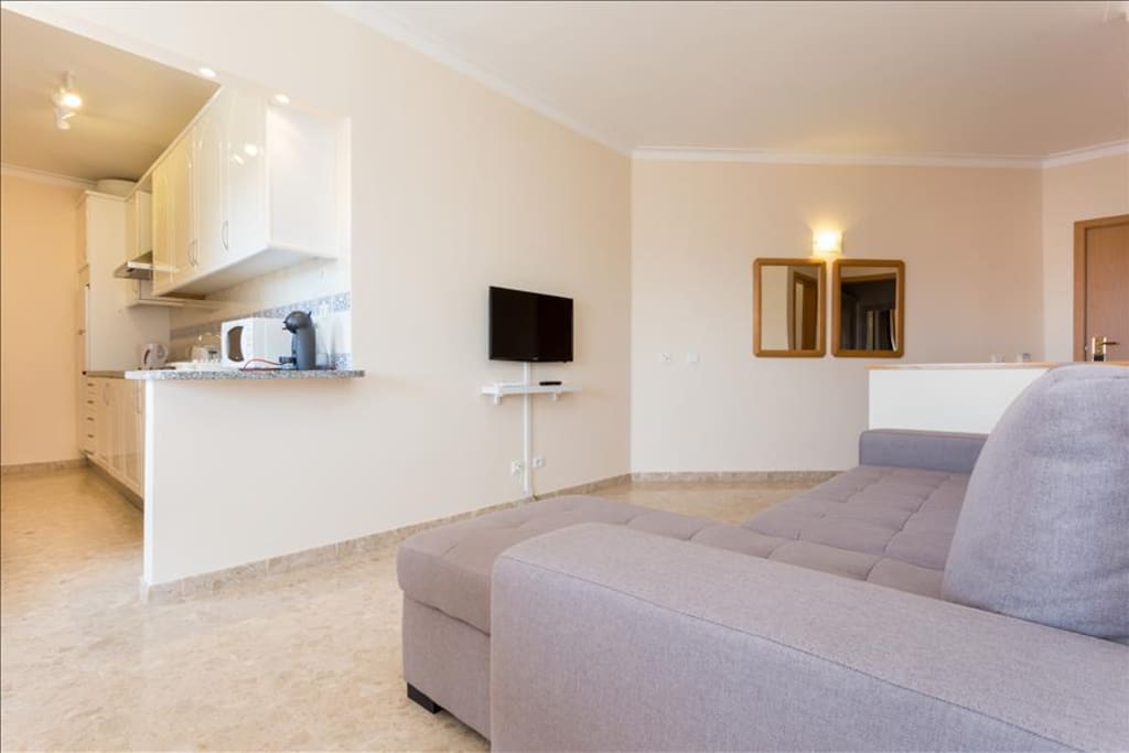Living room with Flat Tv and wifi