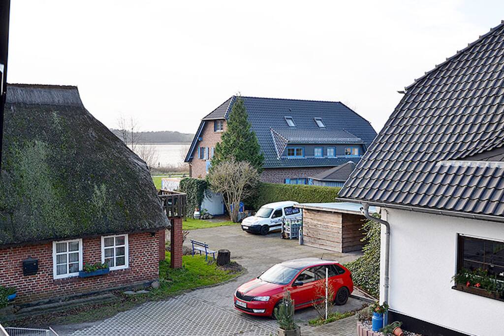 View from Seehaus Gill in the Baltic Sea resort Sellin.