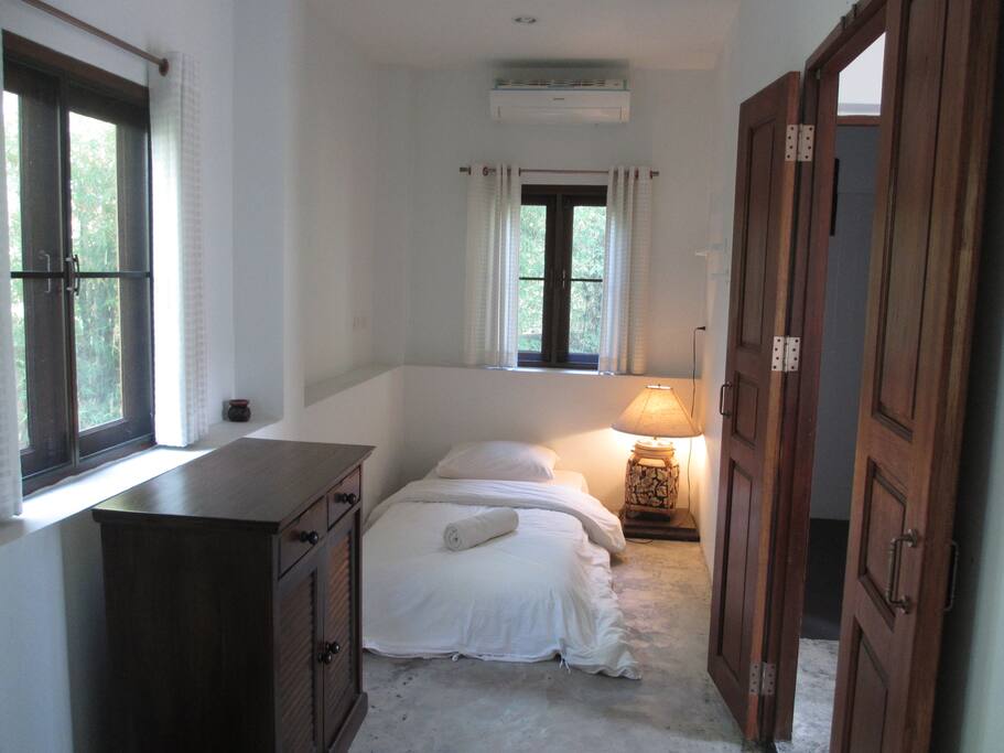 Mattress on floor in second beroom