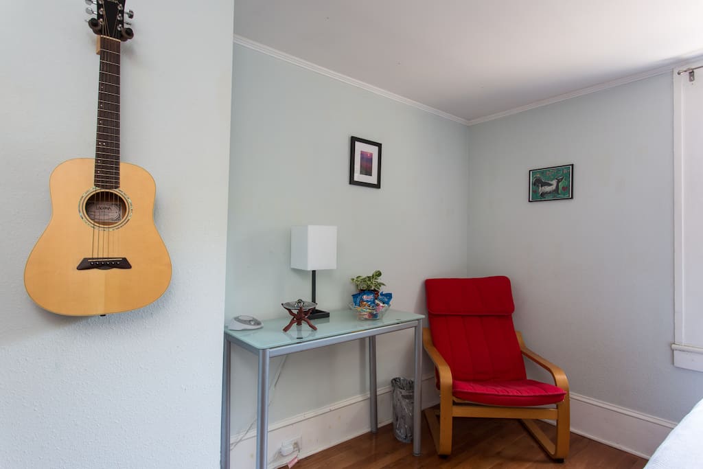 Chair, snacks, white noise machine in your room