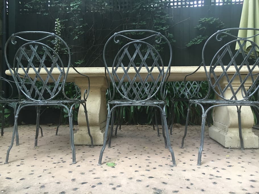 enjoy alfresco dining or morning latte