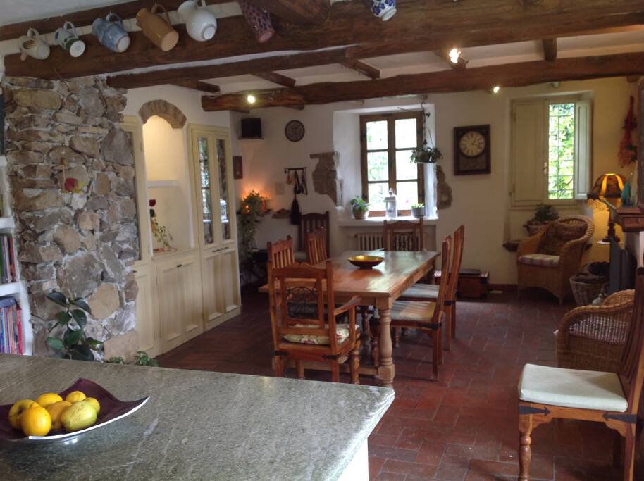 Indoor breakfast area