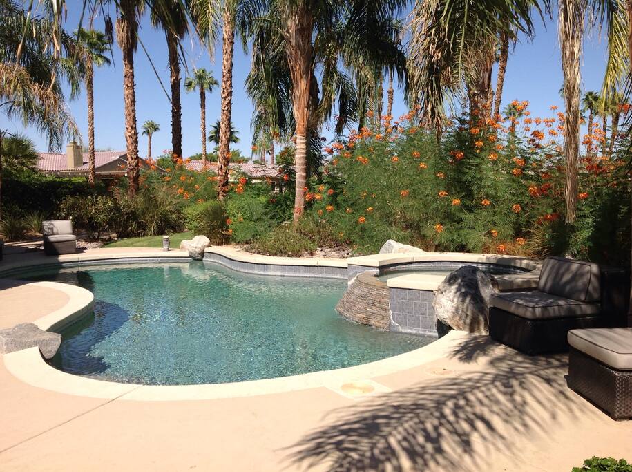 Large pool with some privacy.
