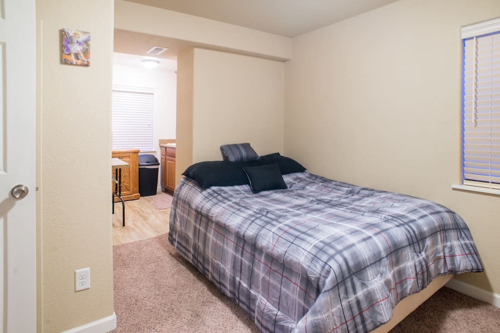 bedroom in basement