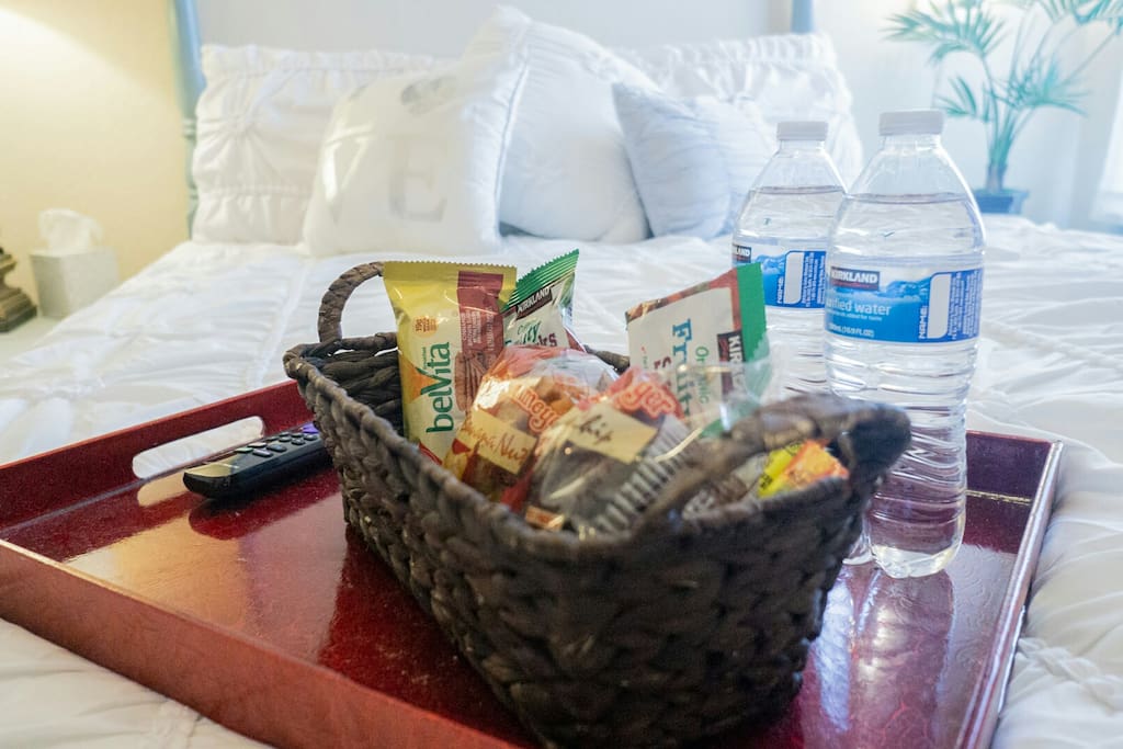 Welcome snacks (selection varies)