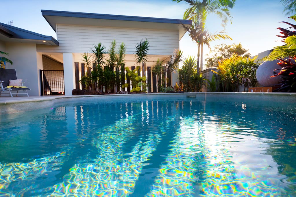The whole family will love the inviting swimming pool.