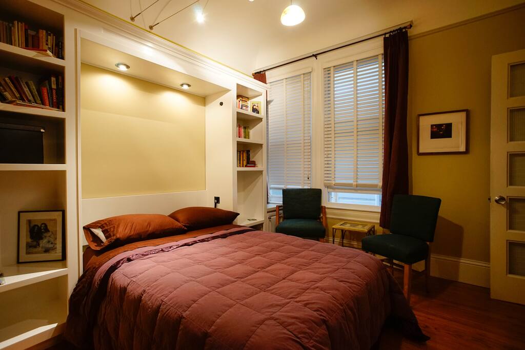 with a double bed