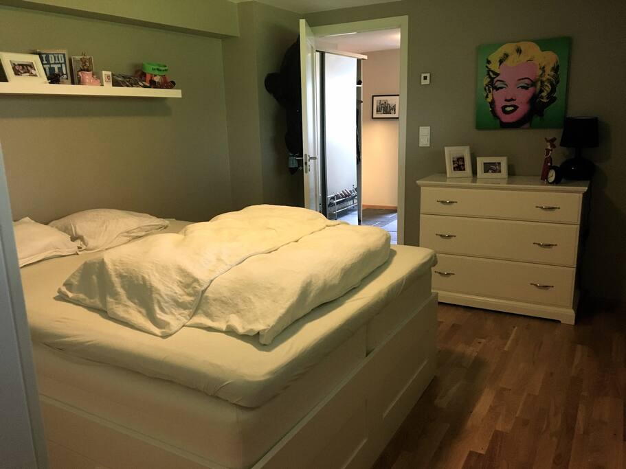 Cozy bedroom with a lot of space to store your luggage