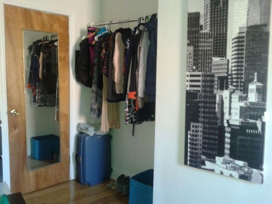 Mirror, and exterior closet. The bedroom would be empty of my stuf, of course