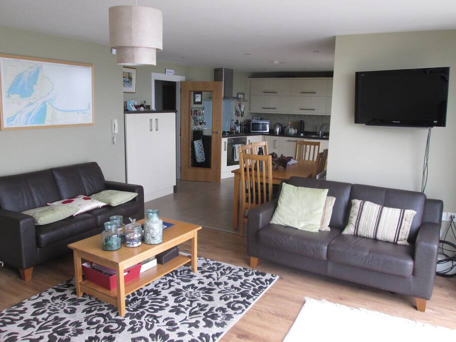 Open plan with sea views