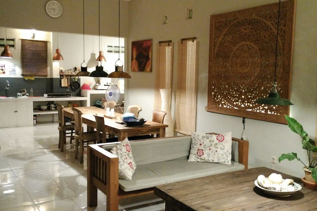 Living room and Dining room