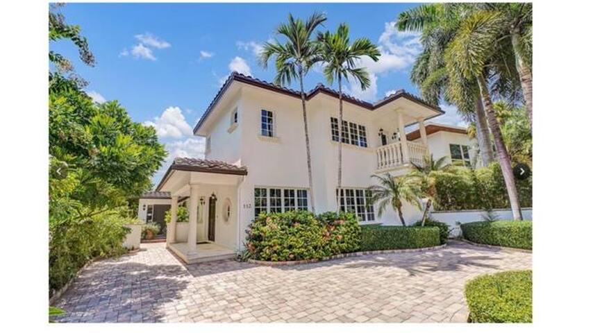 Waterfront Mediterranean Home.