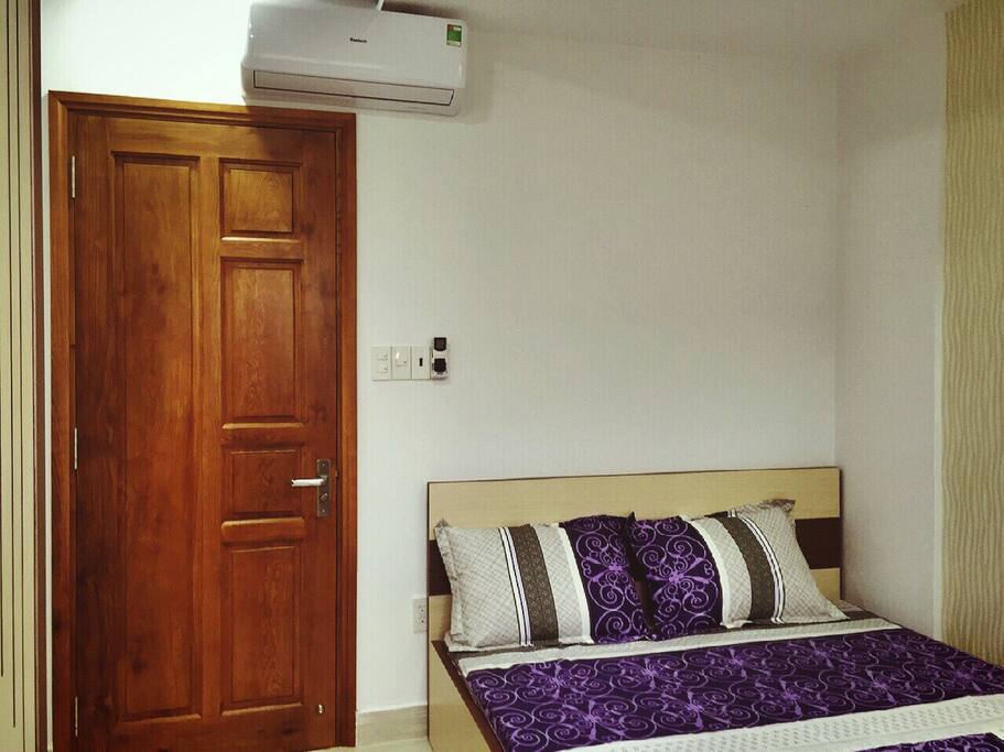 The bedroom on 4th floor with television,air-conditioner, Wardrobe, free wifi...
