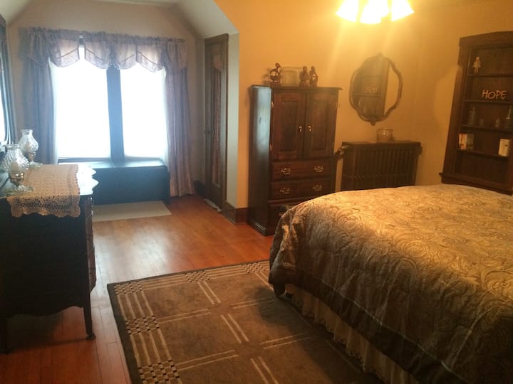 View of master bedroom, when you first enter.