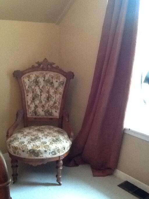 Seating in Georgian bedroom