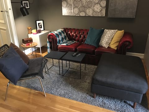 Comfy doublebed in 18m2 room close to Bogstadveien