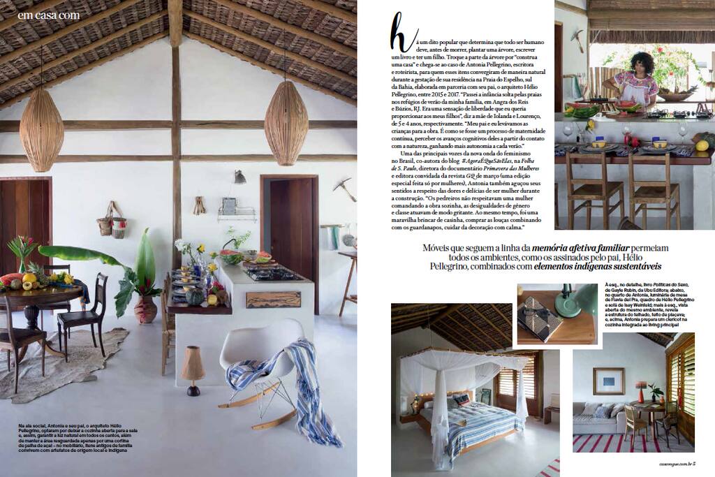 Matéria de 6 páginas com minha oca baiana, na Casa Vogue.