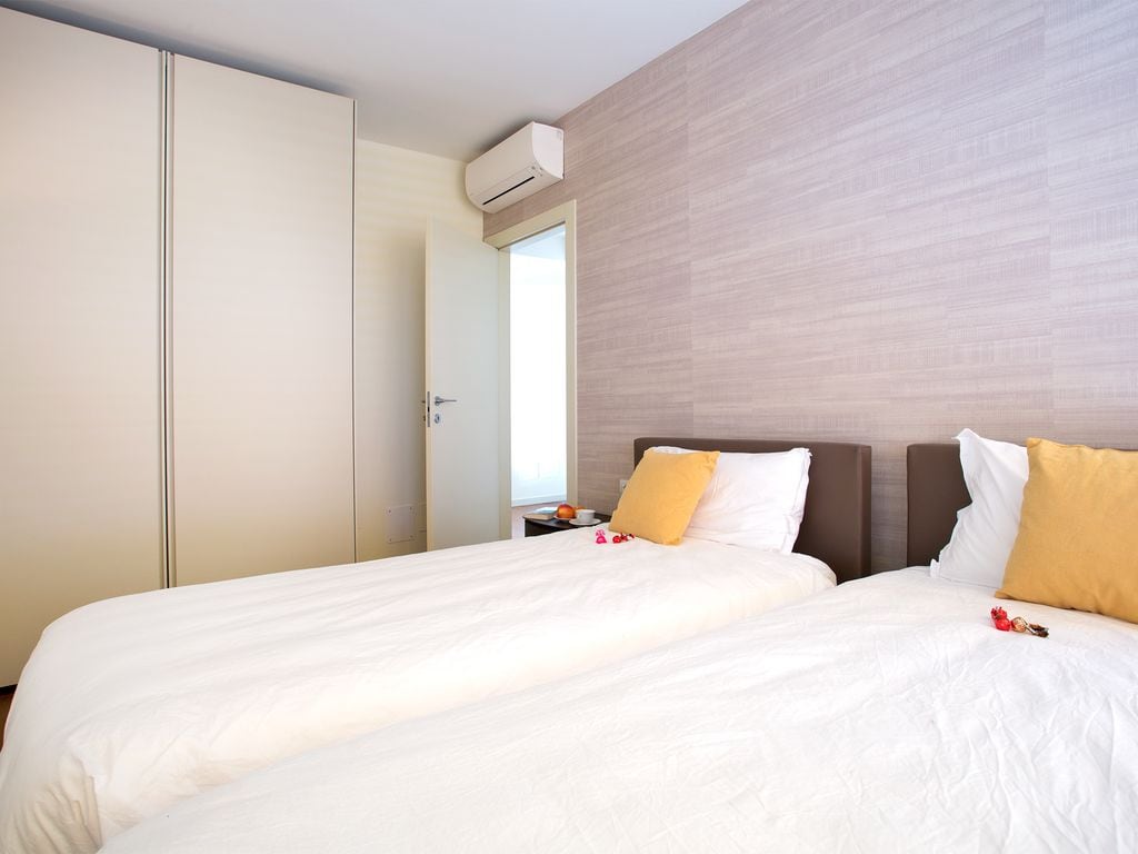 Habitación doble. Todas las habitaciones están climatizadas.