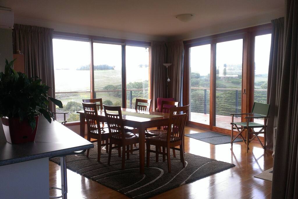 Part of the spacious open plan living, dinning area