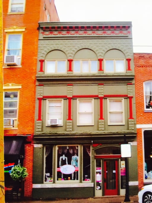This apartment home overlooks historical Galena's Main Street