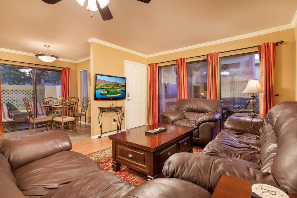 Living Room with large wall-mounted TV