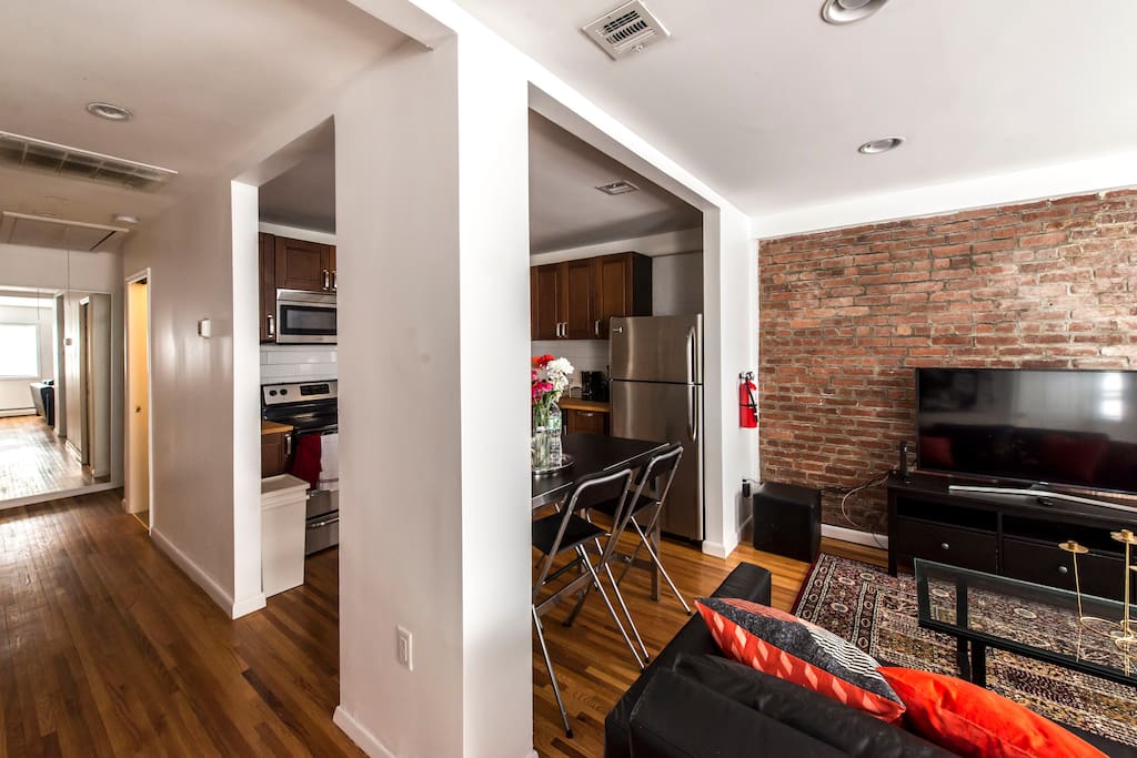 Living Room, Kitchen