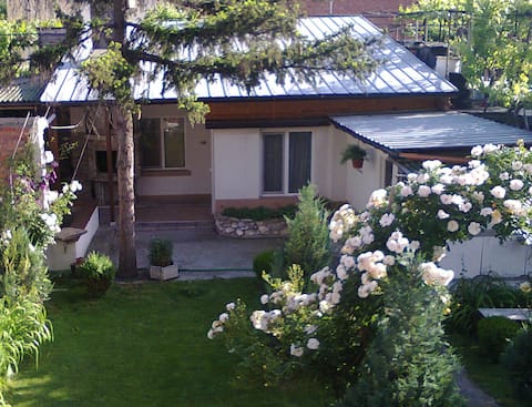 А cozy house with yard and waterfall in Plovdiv