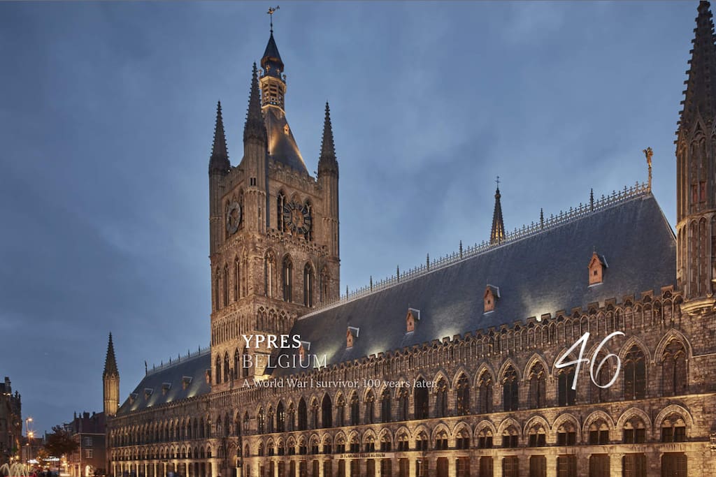 Ypres Cloth Halles with Flanders Fields museum at 5 minutes walk.