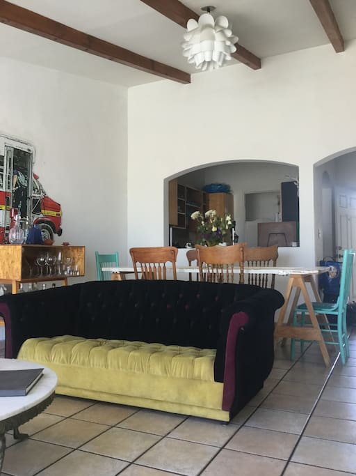 living room and dinning space