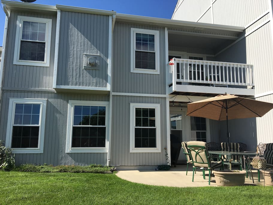 View of Back of Townhome and Private Lower Level Entrance