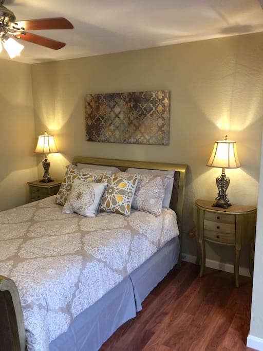 Queen sized bed