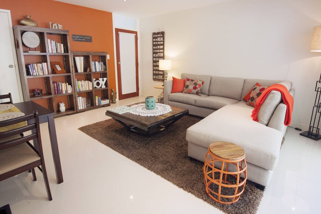 Separate lounge/living room with comfortable sofa