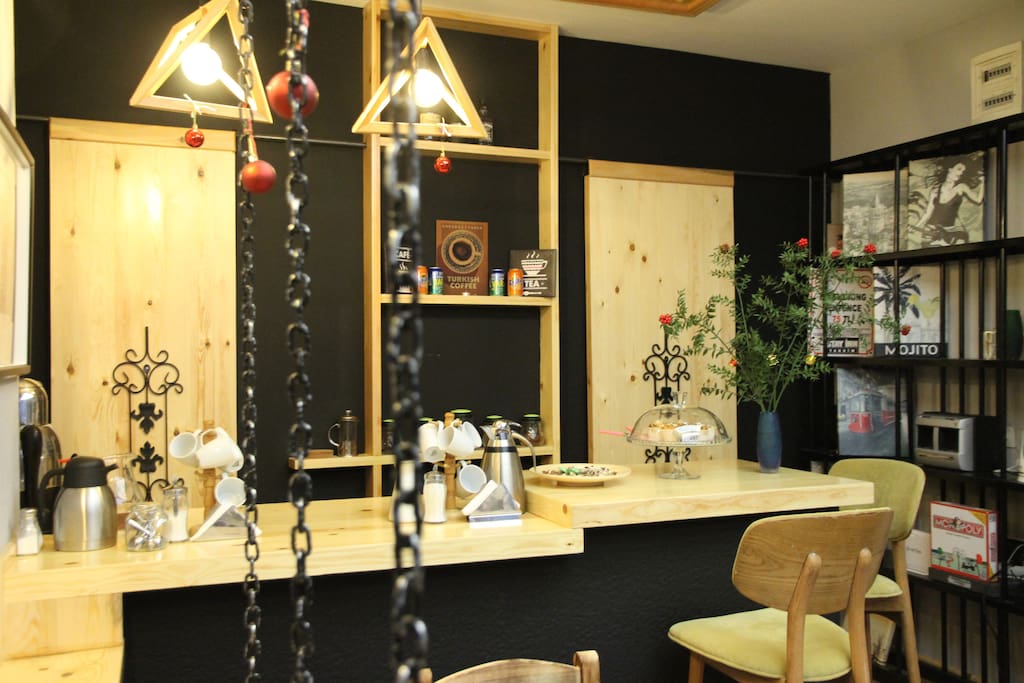 cafe in the hostel