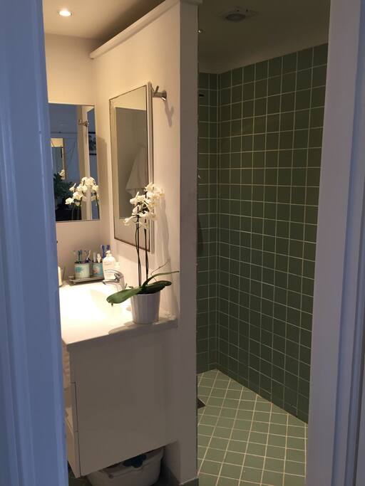 Fælles bad og toilet.