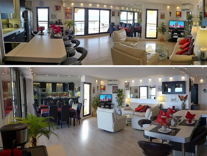 Vistas generales de la sala de estar + cocina americana: 42 m².
 
General View of living-space w/ open-plan kitchen: 42 m ² 