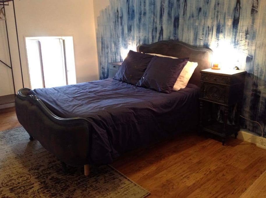 Third bedroom with lovely view over Courtyard and pool