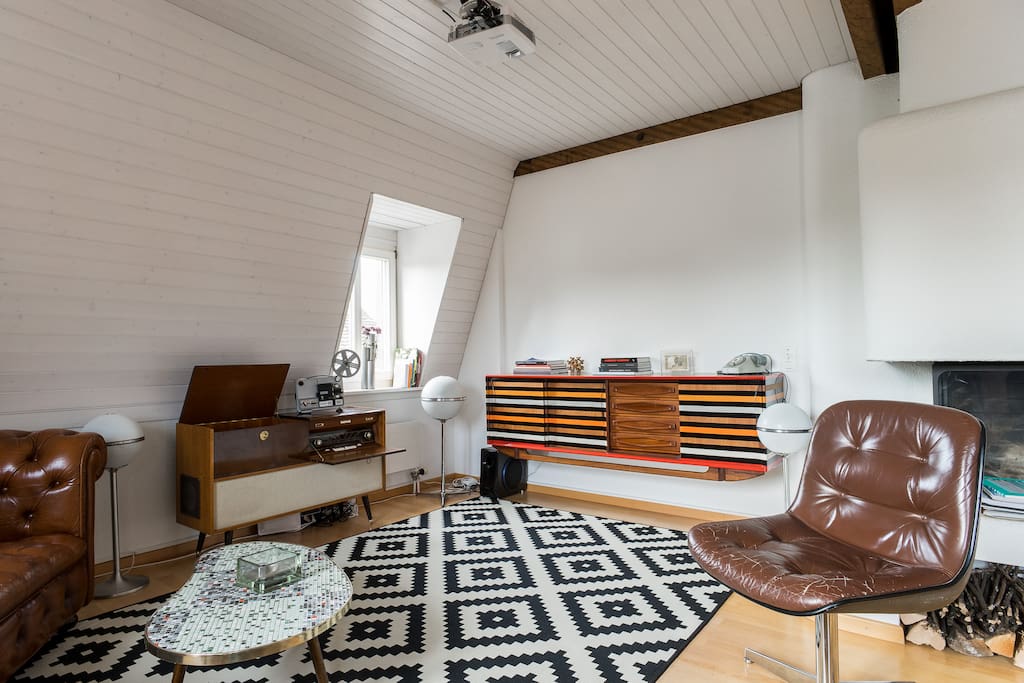 the TV room