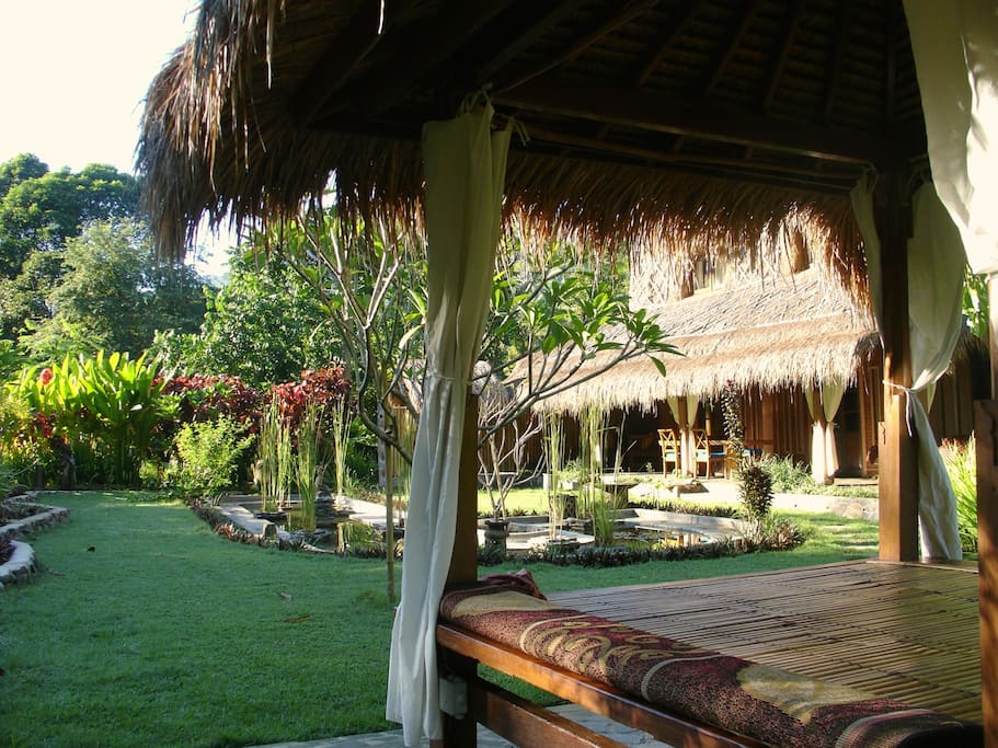 the garden and the lumbung from the brugaq