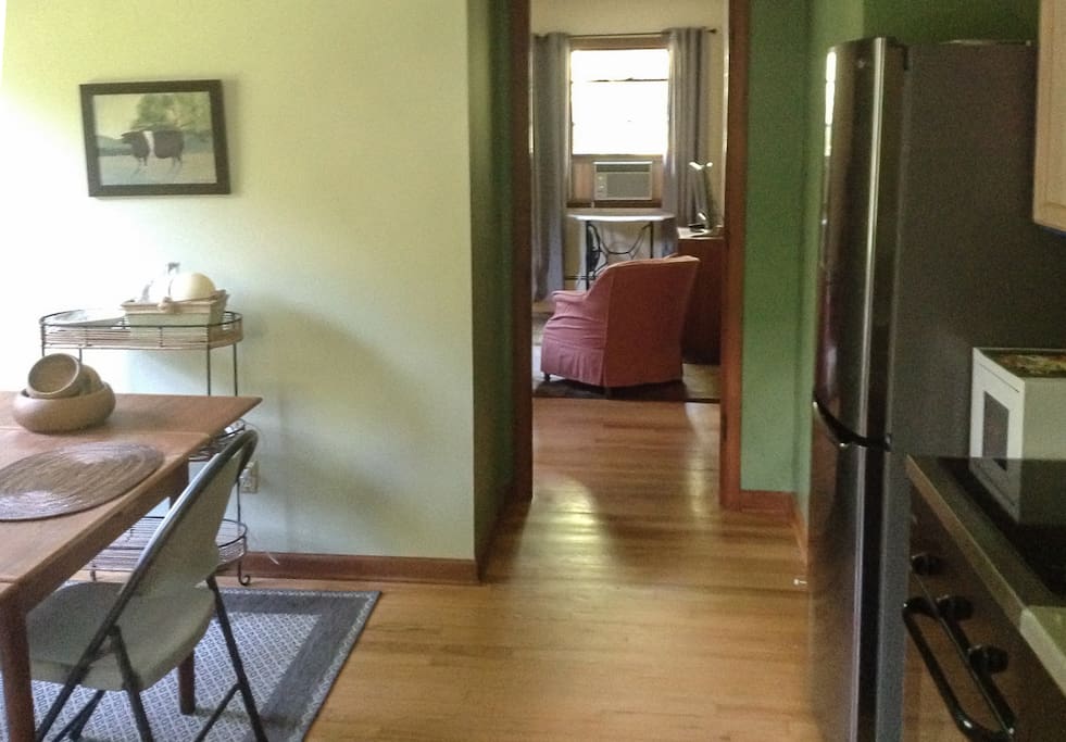 View from kitchen to livingroom