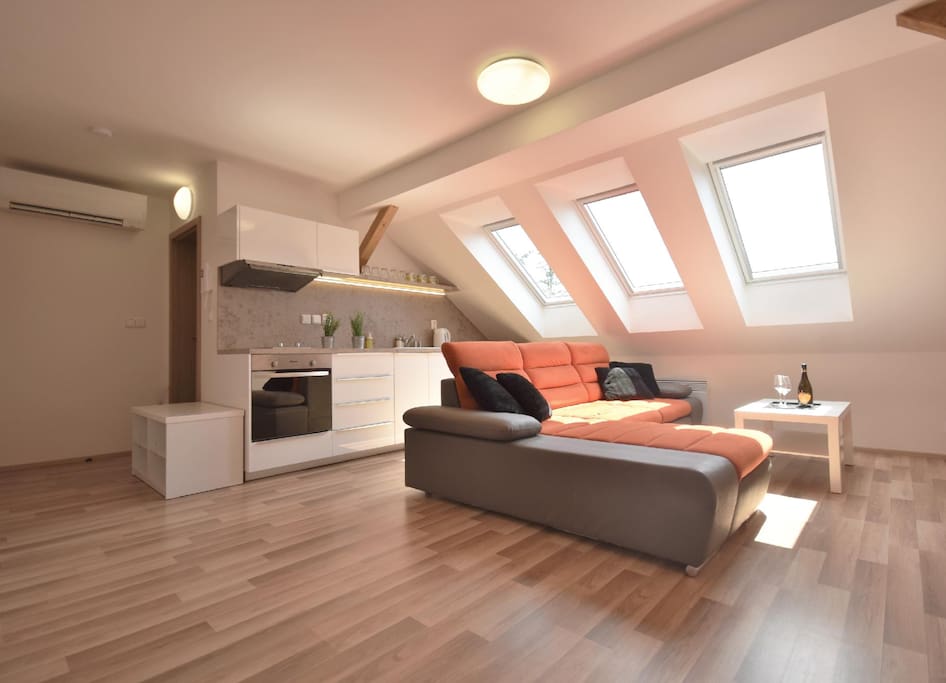 Spacious and sunny room.