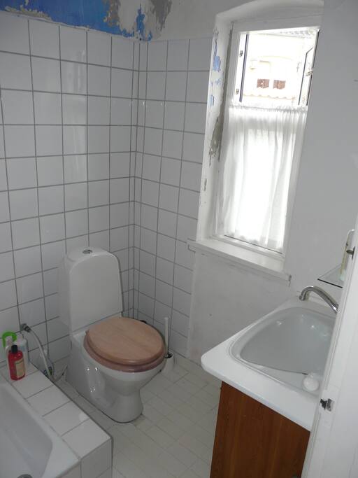 Bathroom in connection with bedroom.