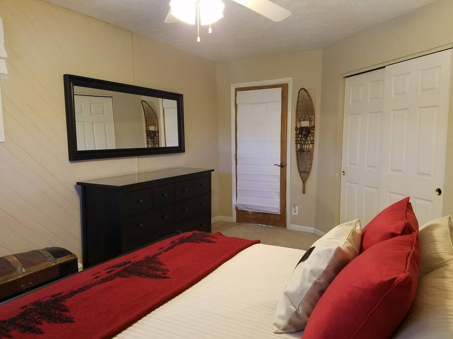 8 drawer dresser and a spacious closet.