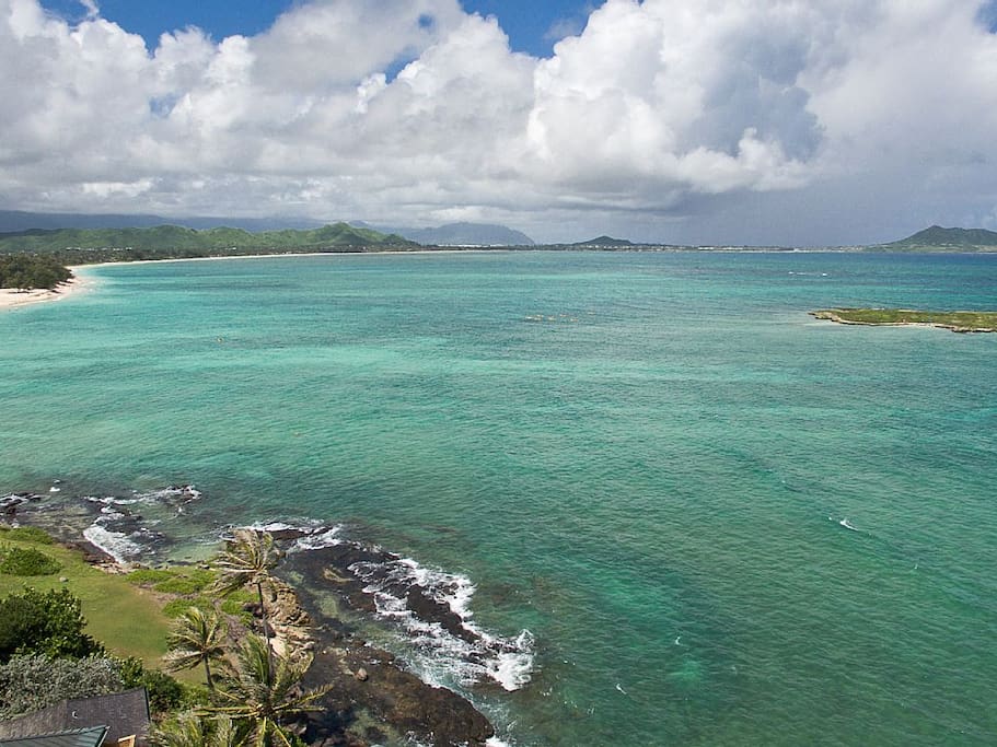Kailua Beach directly adjacent to the home on the opposite side.