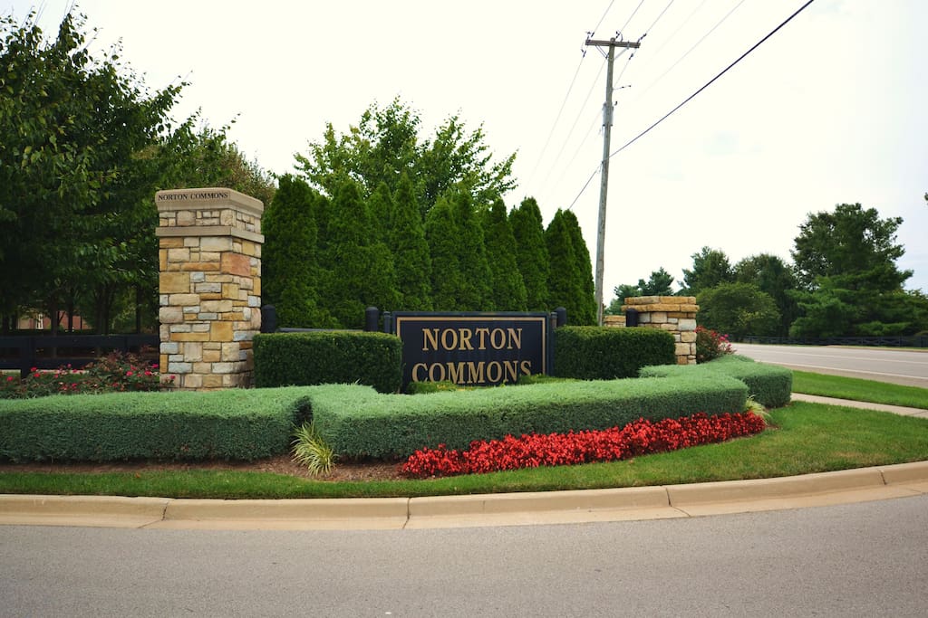 Entrance to the Norton Commons traditional neighborhood development