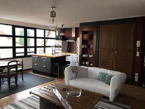 Loft 80m2 + Jardin Fontainebleau 10 mins INSEAD