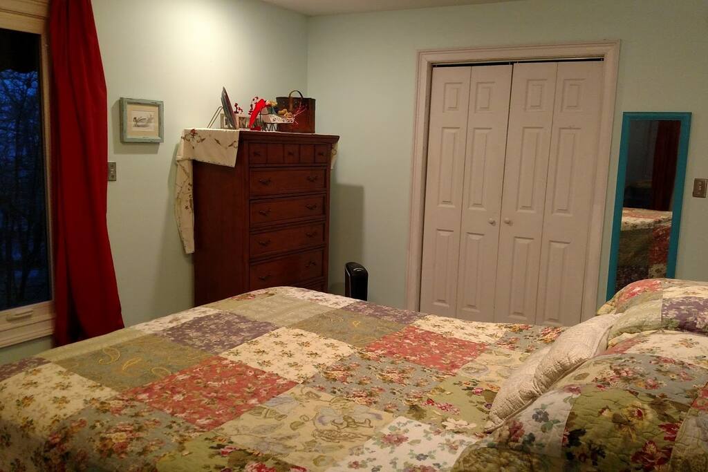 A large closet gives you plenty of room