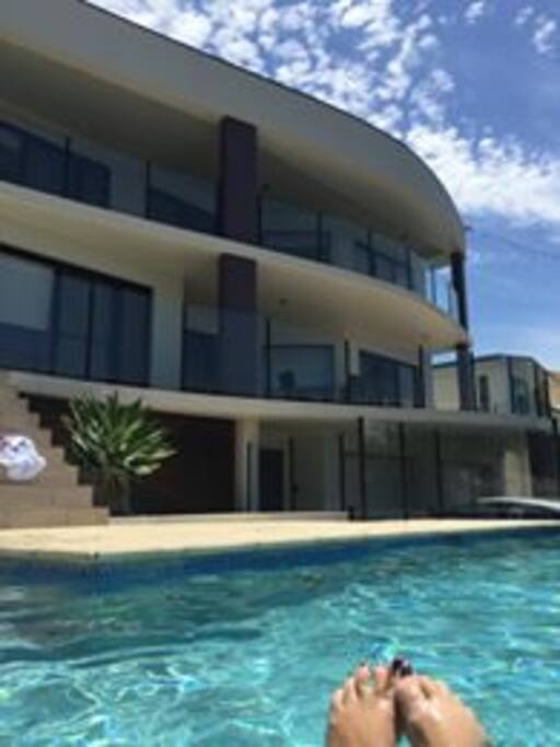 Large balconies over looking pool &
‘One Mile Beach ‘