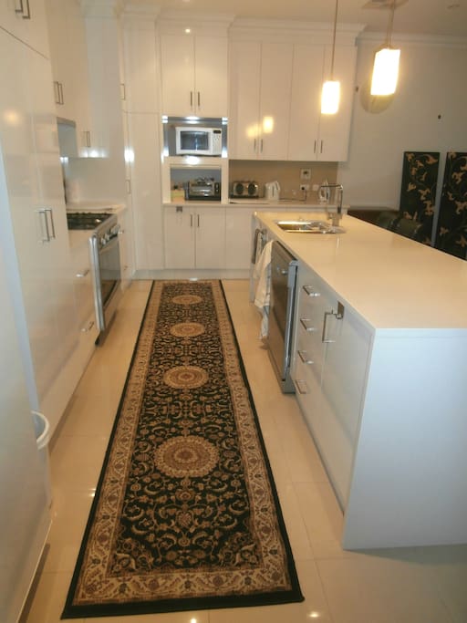 Luxury european appliances, dishwasher, utensils, etc