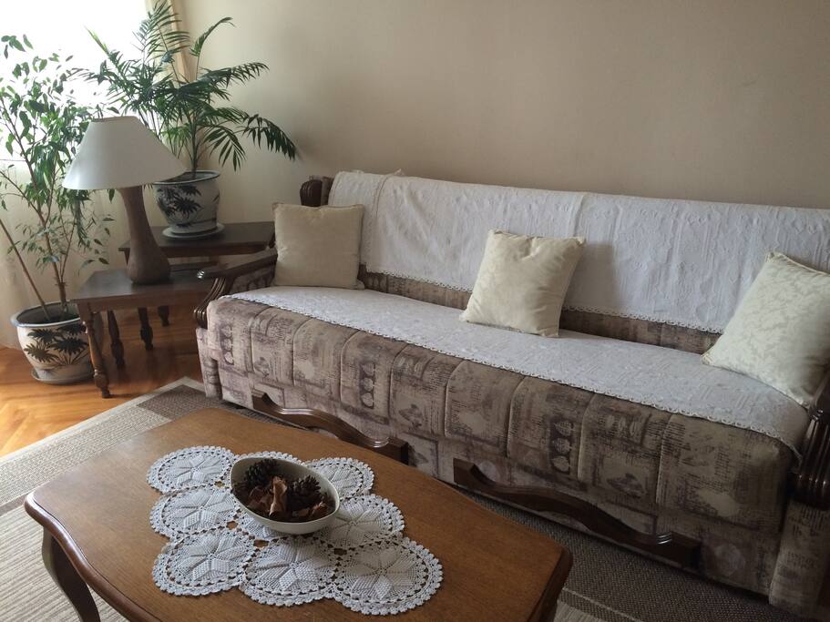 Spacious and light lounge.